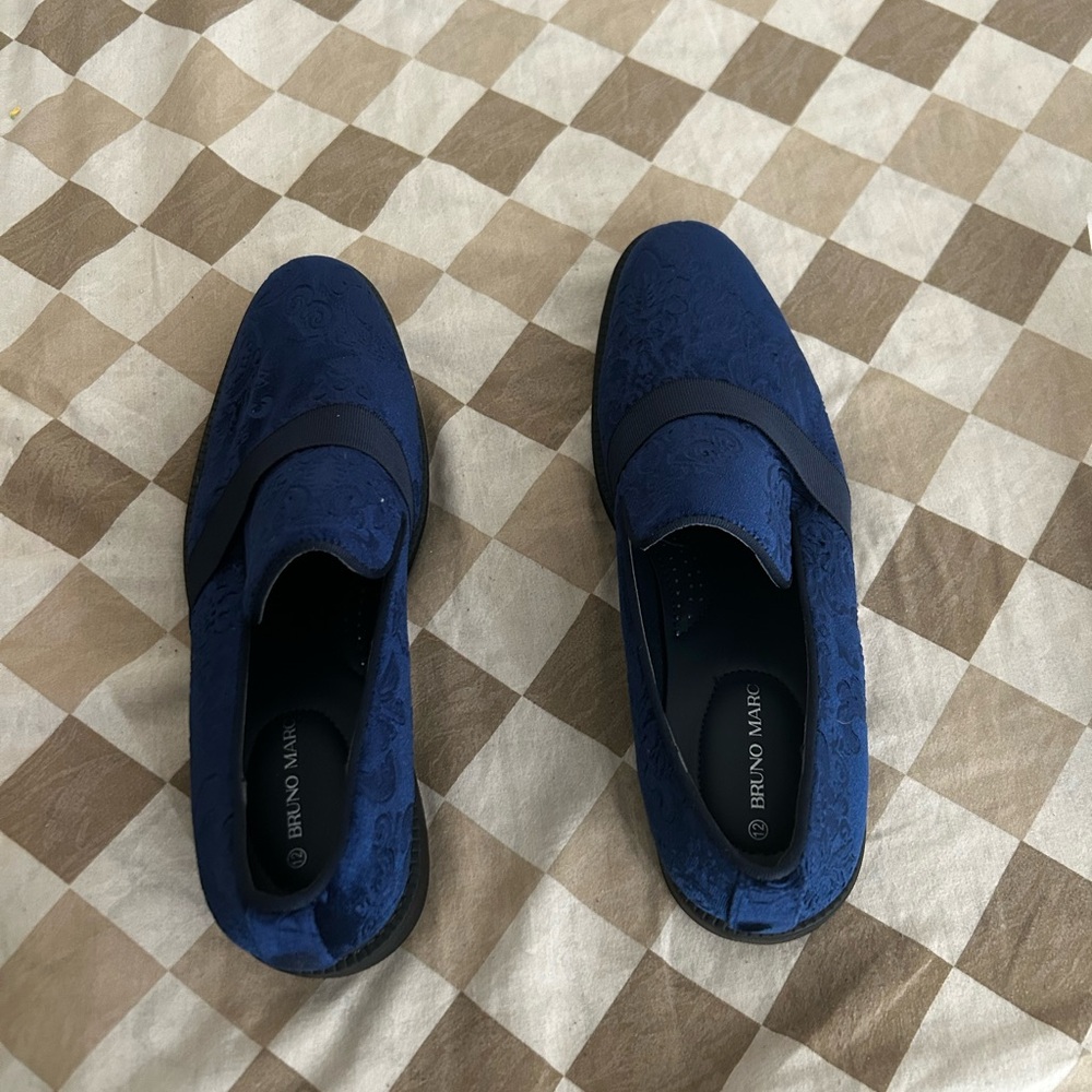Bruno Marc Navy Blue Men's Slip-On Loafers